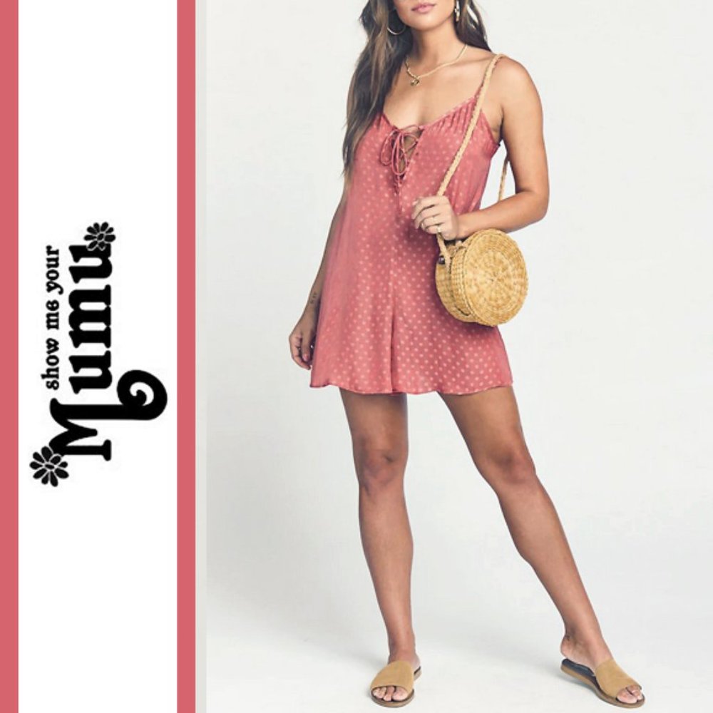 Show Me Your MuMU | 'Rebel' Tie Front Polka Dot Romper